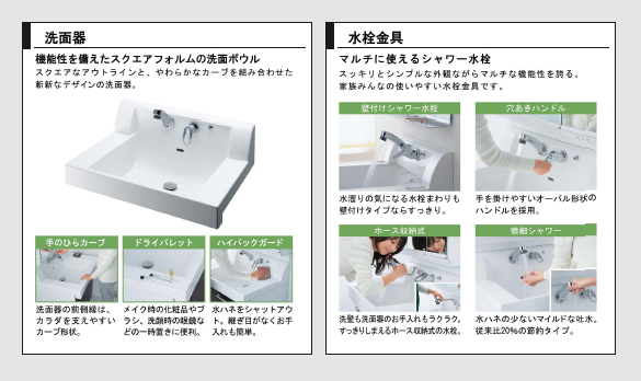 洗面器、水栓金具